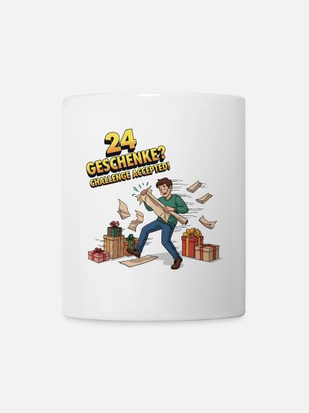 24 Geschenke? Challenge Accepted ! - Tasse - Weiß