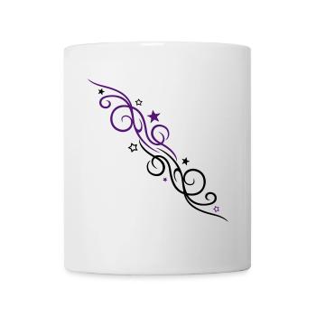 Sterne Ornament Tribal Design - Tasse - Weiß - Vorne