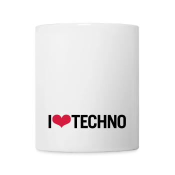 I LOVE TECHNO - Tasse - Weiß - Vorne