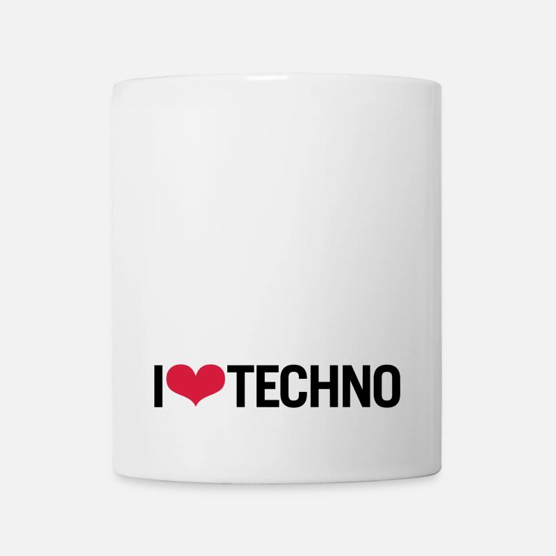 I LOVE TECHNO - Mug - white