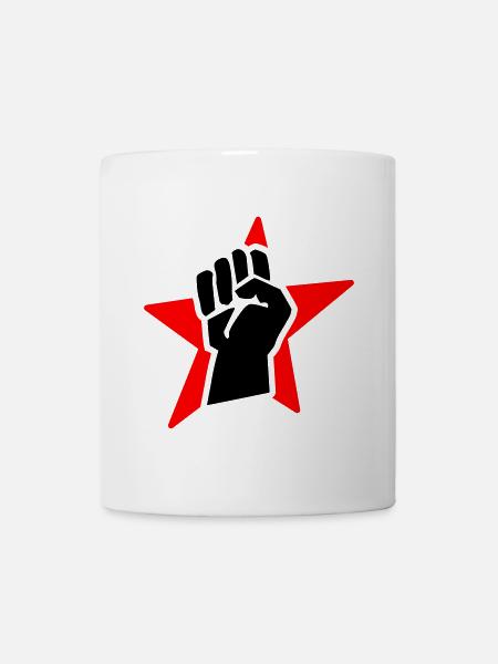 revolution fist (for black shirts) - Mug - white
