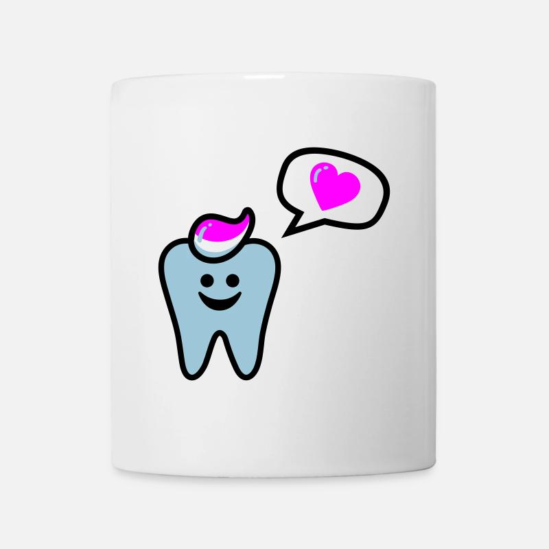 zahn punk zahnarzt dentist - Mug blanc - blanc