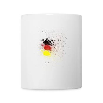Deutschlandflagge Spray Style - Tasse - Weiß - Vorne