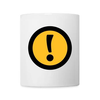 Achtung | Attention - Mug blanc - blanc - Devant