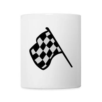 Zielflagge, Racing - Tasse - Weiß - Vorne
