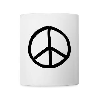 Friedenszeichen - Tasse - Weiß - Vorne