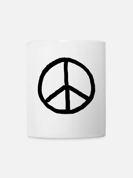 Friedenszeichen - Tasse - Weiß
