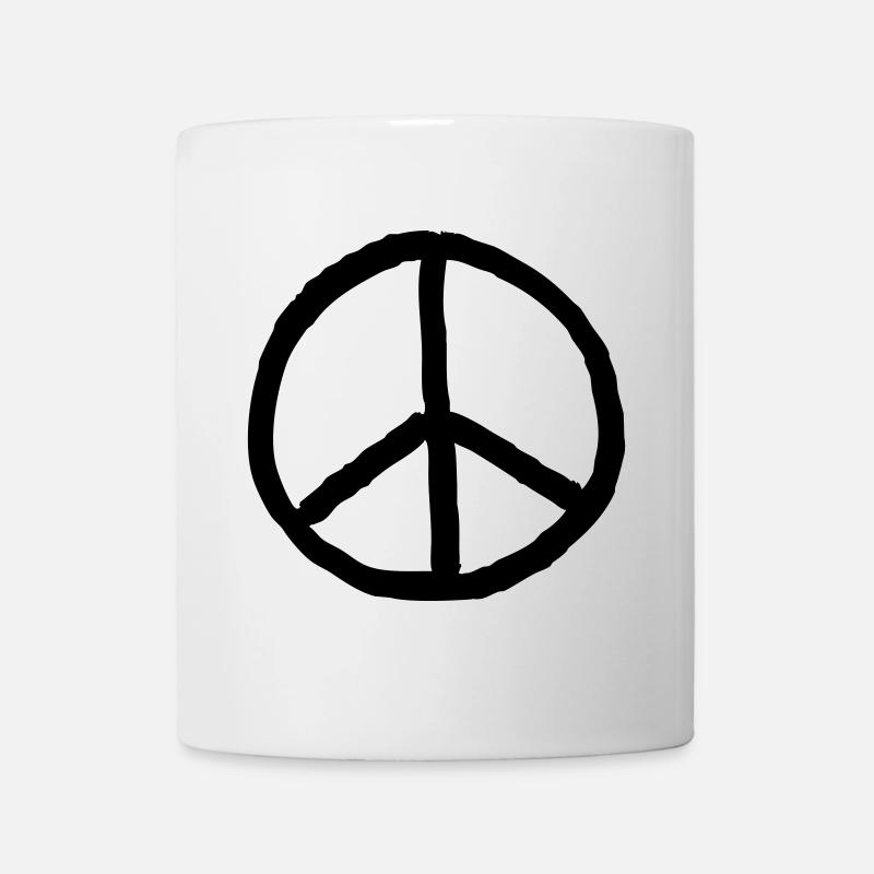 Friedenszeichen - Tasse - Weiß