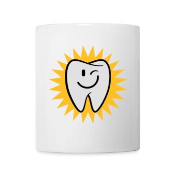 Dent heureux - Mug blanc - blanc - Devant