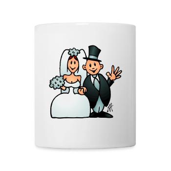Vintage Wedding Couple Illustration - Mug - white - Front