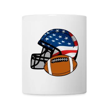 Flaggen-Helm Football Patriotisch - Tasse - Weiß - Vorne