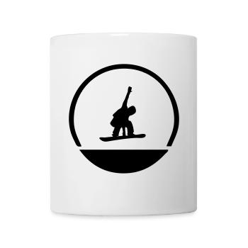 Snowboarder emblem - Mug - white - Front