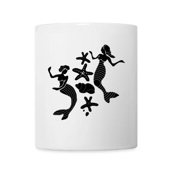 Mermaid, Serena in ocean. Sea star, shell. - Mug - white - Front
