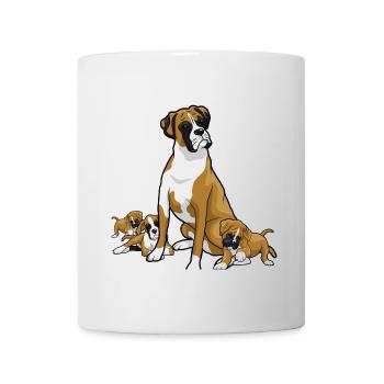 Boxer Family Portrait - Mug - white - Front