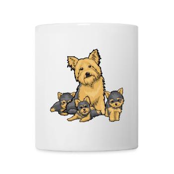 Terrier Family Trio with Pups - Mug - white - Front
