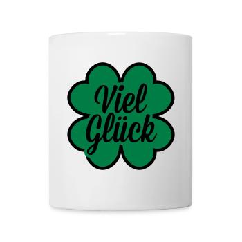 Viel Glück Kleeblatt - Tasse - Weiß - Vorne