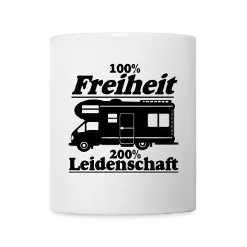 Wohnmobil,Camping,Fun Shirt,Wohnmobil Freiheit(25) - Tasse - Weiß - Vorne