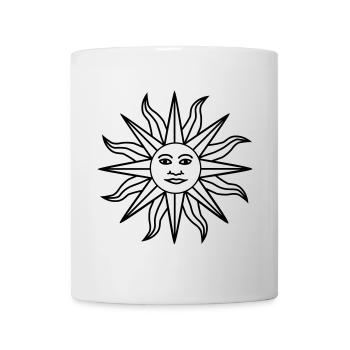 Sun Face - Mug blanc - blanc - Devant