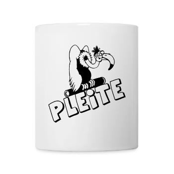 Party Shirt ,Feiern , Karneval, Pleite Geier(25) - Tasse - Weiß - Vorne
