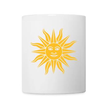 Sun Face - Mug blanc - blanc - Devant