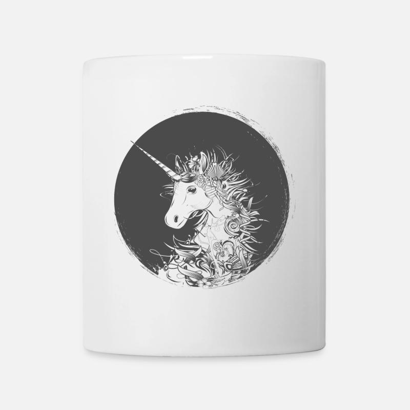 une tête de licorne - Mug blanc - blanc