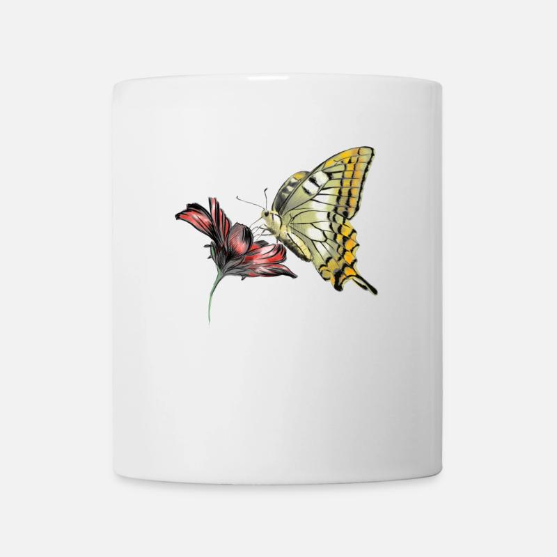 Schmetterling - Tasse - Weiß