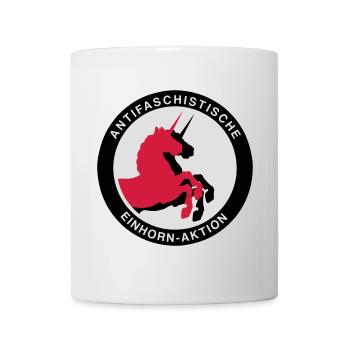 Antifaschistische Einhorn-Aktion - Tasse - Weiß - Vorne