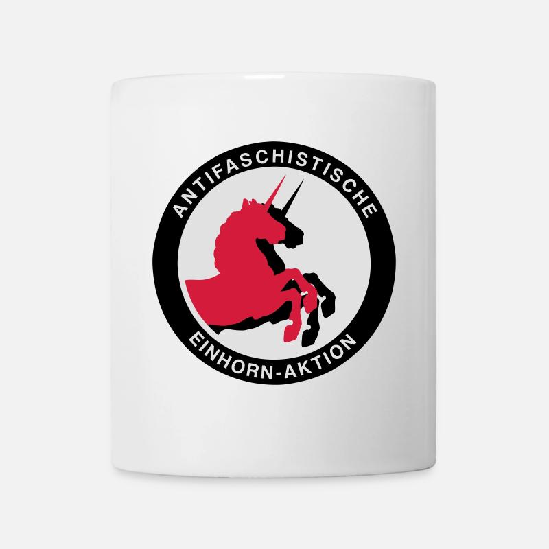 Antifaschistische Einhorn-Aktion - Tasse - Weiß