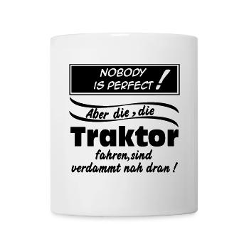 Traktor , Trecker , Landmaschine , Nobody (25) - Tasse - Weiß - Vorne