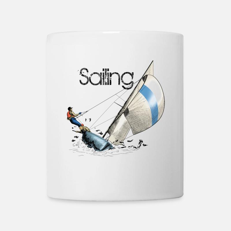 sailing - Mug - white