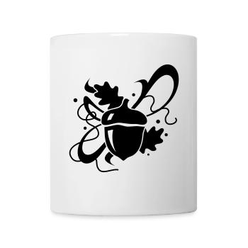 Acorn with oak leaves - Mug - white - Front