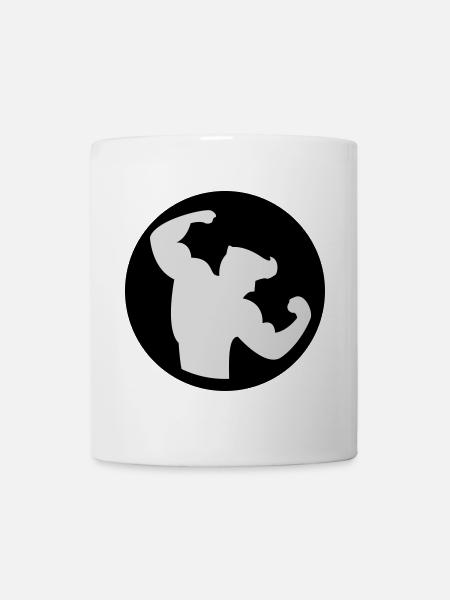Bodybuilding Muskelprotz 2farbig - Tasse - Weiß