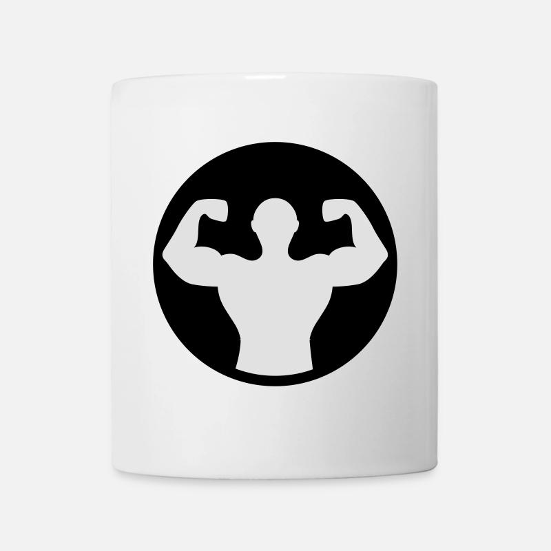 Bodybuilding Muskelprotz 05 2farbig - Tasse - Weiß