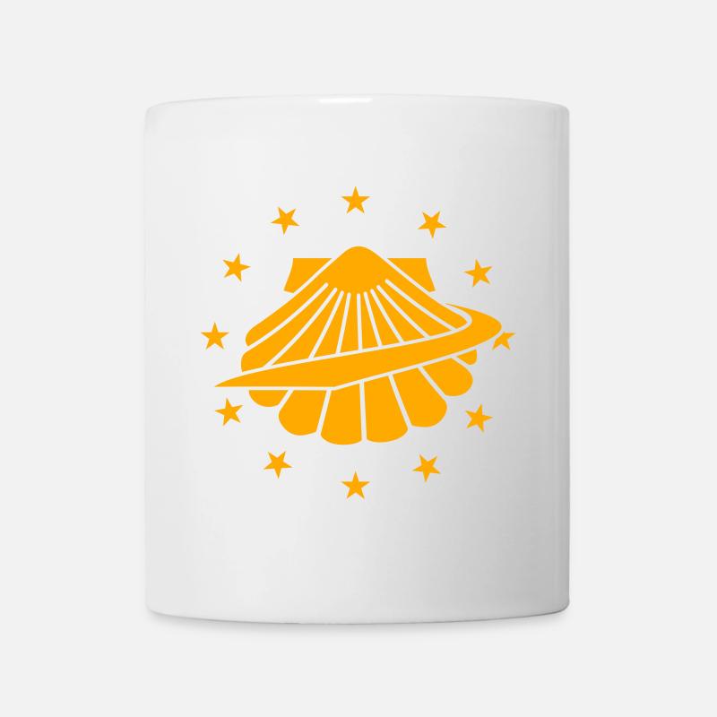 Jakobsmuschel als Wegweiser - Tasse - Weiß