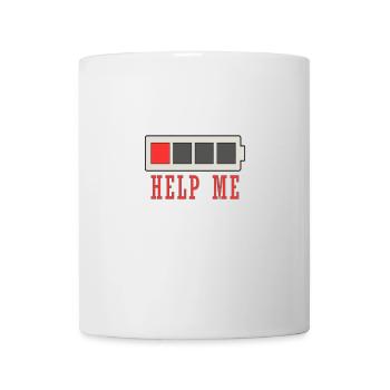 Aide Moi Batterie Faible - Mug blanc - blanc - Devant