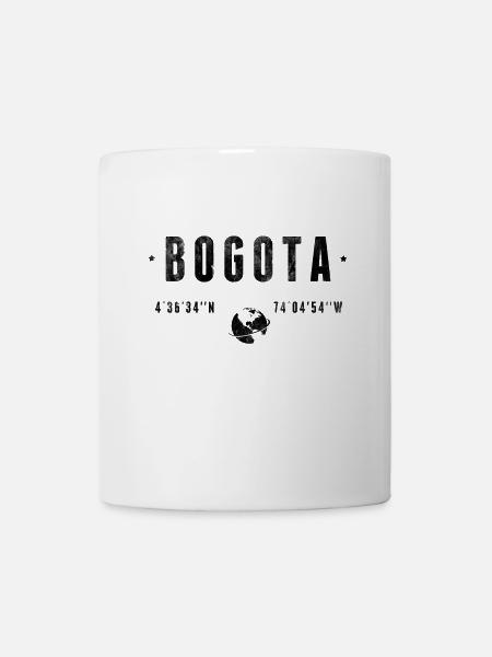 Bogota Coordonnées Géographiques Stylisées - Mug blanc - blanc