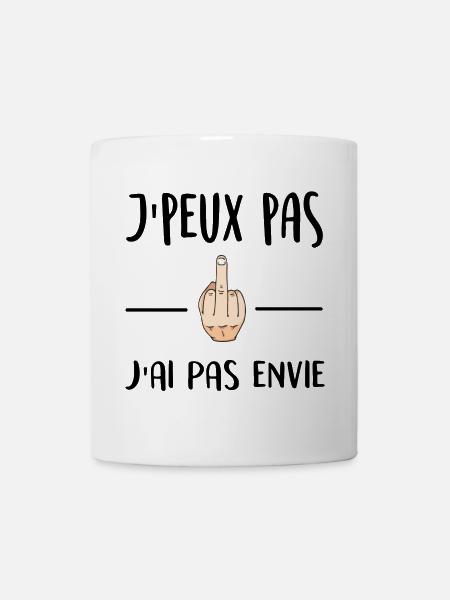 J'peux pas j'ai pas envie - Mug blanc - blanc