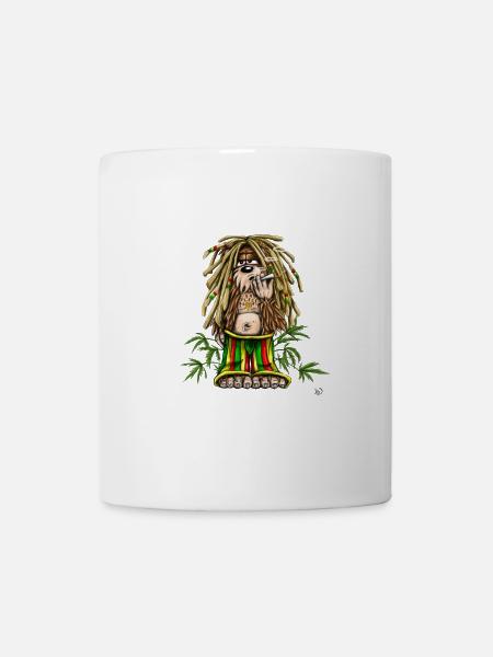 Rastafari Dread Bear Illustration - Tasse - Weiß