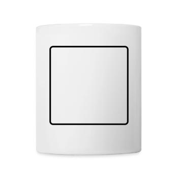 abgerundetes Rechteck - Tasse - Weiß - Vorne