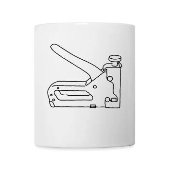 TACKER STAPLE GUN - Mug - white - Front