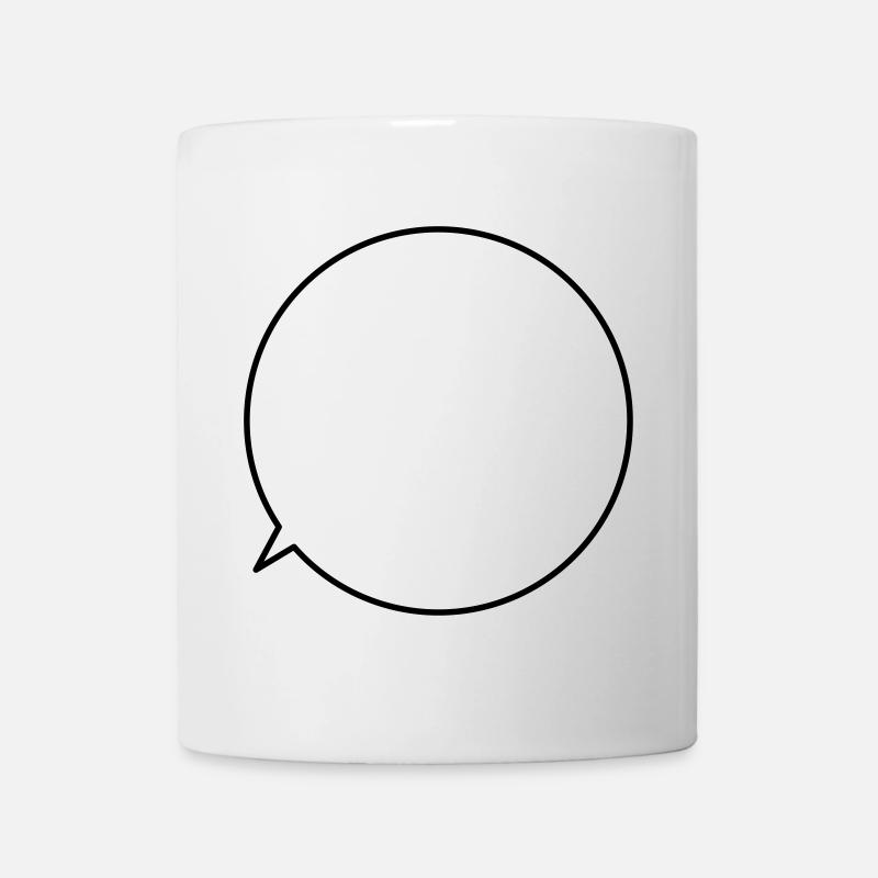 Sprechblase Wunschtext individualisierbar - Tasse - Weiß