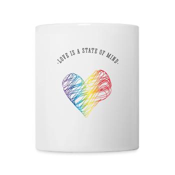 Herz Gay Regenbogen liebe LgBTQ+ love heart csd - Tasse - Weiß - Vorne