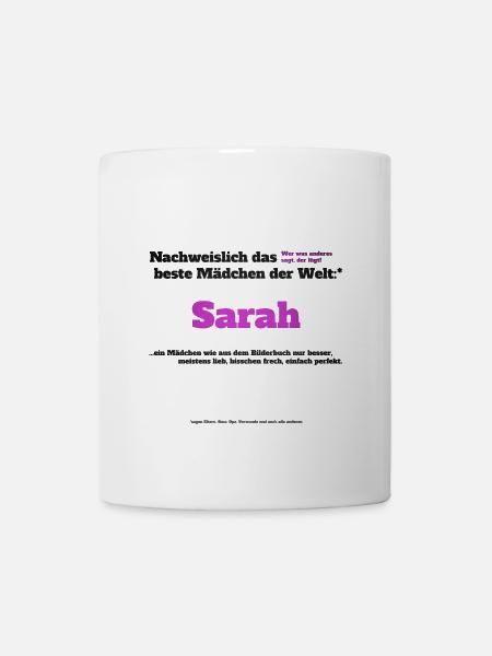 Ich bin Sarah - Sarah als Vorname - Mädchen - Tasse - Weiß