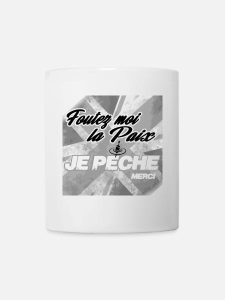 Pêche : Foutez-moi-la-paix - Mug blanc - blanc