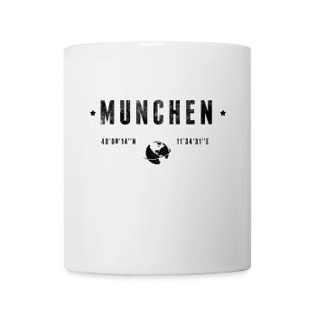 Munchen Coordonnées Géographiques Stylisées - Mug blanc - blanc - Devant