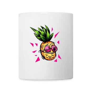 Ananas Groove Neon Sonnenbrille - Tasse - Weiß - Vorne