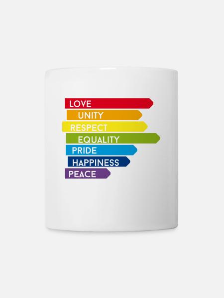 gay pride csd rainbow homo parade fier avant lol - Mug blanc - blanc