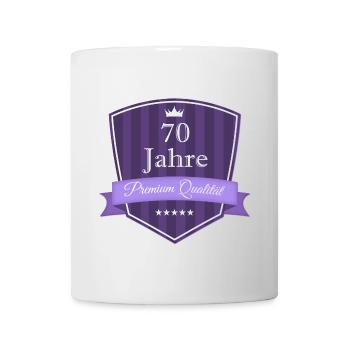 Premium 70 lila - Tasse - Weiß - Vorne