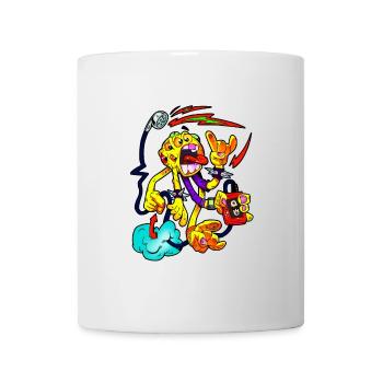 Punkiges Monster Chaos mit Gitarre - Tasse - Weiß - Vorne