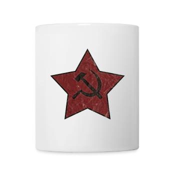 Roter Stern mit Hammer und Sichel - Tasse - Weiß - Vorne